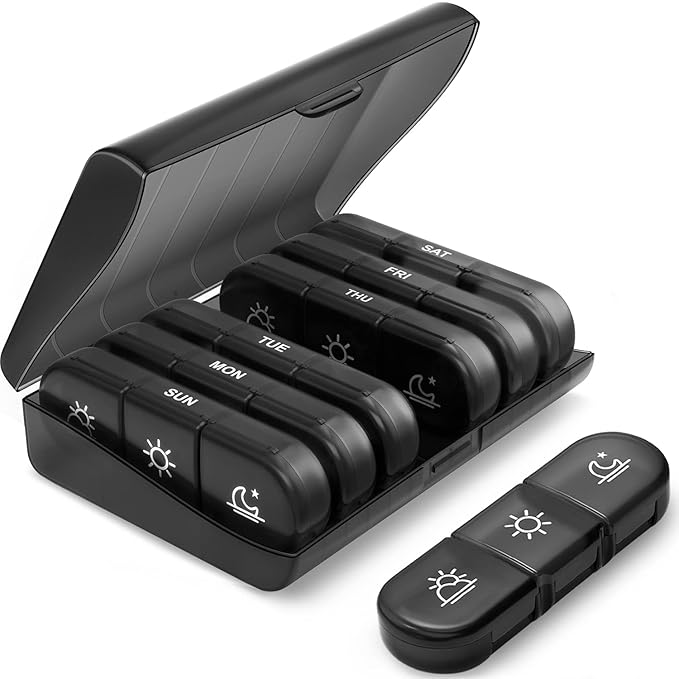 Portable 3 Times a Day Weekly Supplement/Pill Organiser