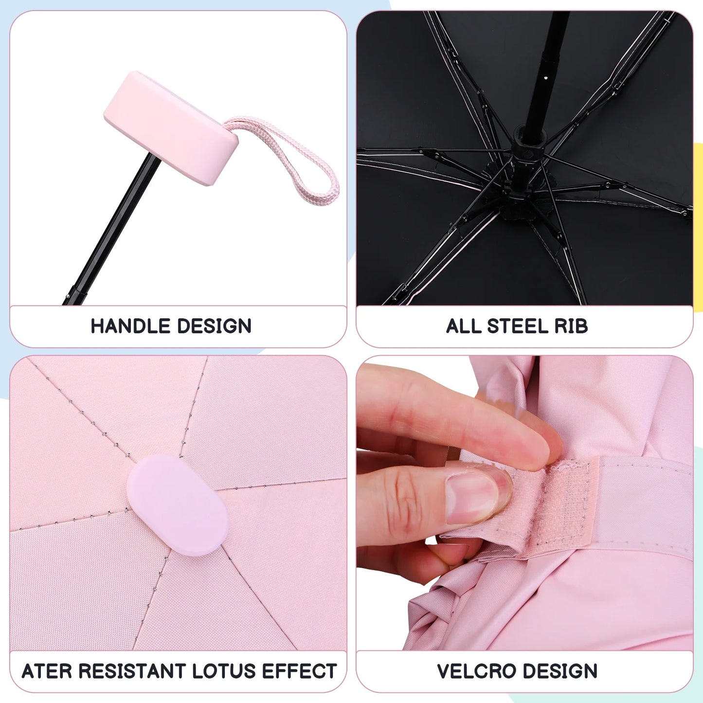 Ultra-Compact Travel Umbrella with Case