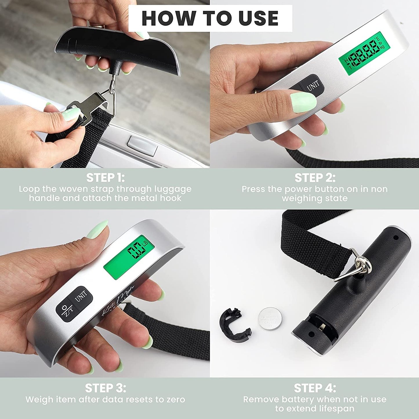 Digital Handheld Luggage Scale (Upto 50kg)