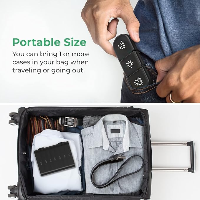 Portable 3 Times a Day Weekly Supplement/Pill Organiser